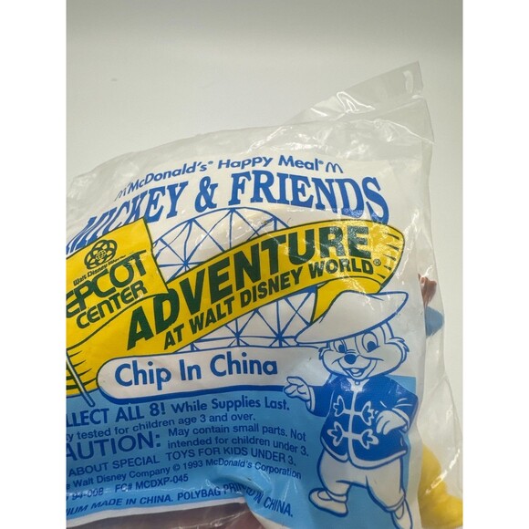 1993 McDonald’s Chip in China Disney Happy Meal Toy Sealed Vintage - Picture 6 of 7